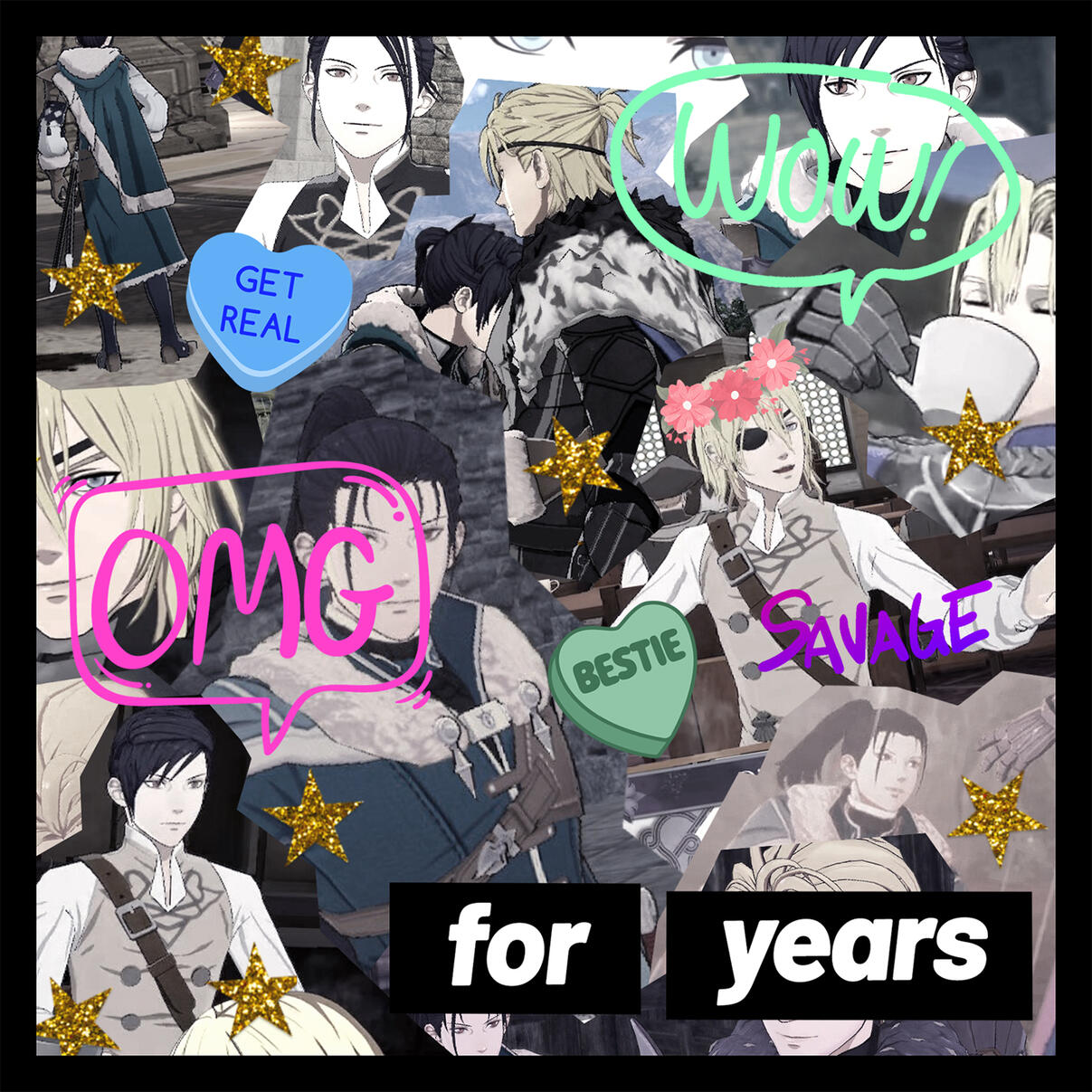 Front cover of the mixtape that is a monochrome dimilix collage.